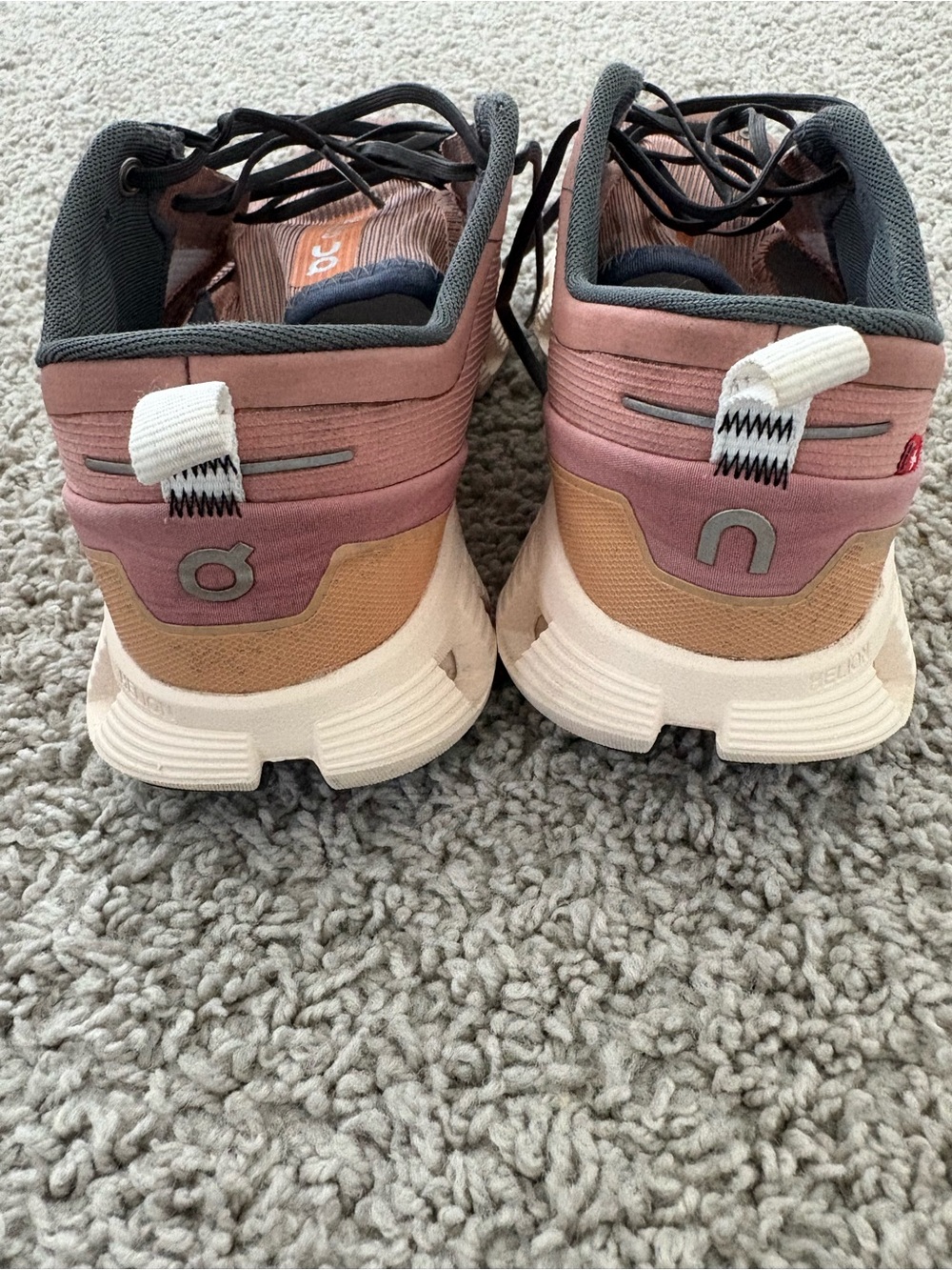 On Running Shoes in rusty pink and Brown - Picture 3 of 6